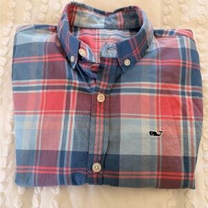 Vineyard Vines Boys Shirt - Pink and Blue